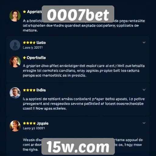 Feedback dos usuários sobre a experiência no 0007bet